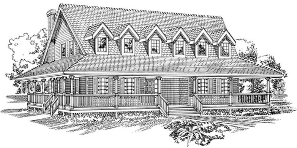 Country home (ThePlanCollection: Plan #167-1214)