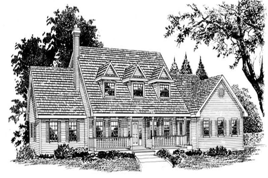 4-Bedroom, 2534 Sq Ft Country House Plan - 167-1220 - Front Exterior