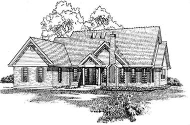 3-Bedroom, 2404 Sq Ft Ranch House Plan - 167-1227 - Front Exterior
