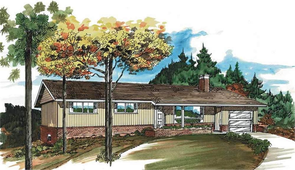Ranch home (ThePlanCollection: Plan #167-1228)