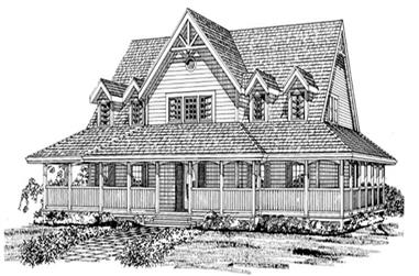 3-Bedroom, 2262 Sq Ft Country House Plan - 167-1230 - Front Exterior