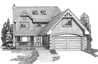 5-Bedroom, 2338 Sq Ft Country House Plan - 167-1238 - Front Exterior