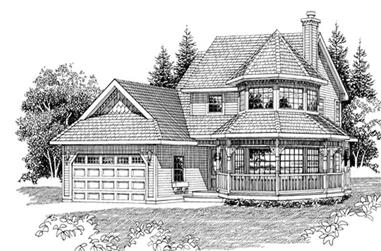 3-Bedroom, 2043 Sq Ft Country Home Plan - 167-1240 - Main Exterior
