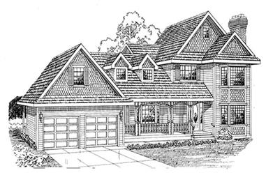 3-Bedroom, 2030 Sq Ft Country Home Plan - 167-1241 - Main Exterior