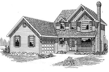 4-Bedroom, 2086 Sq Ft Country Home Plan - 167-1242 - Main Exterior