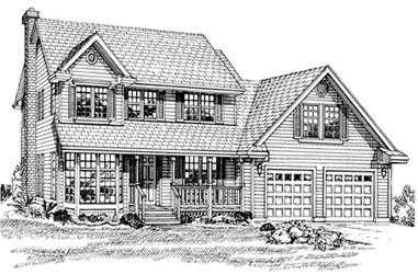 4-Bedroom, 2271 Sq Ft Country Home Plan - 167-1246 - Main Exterior