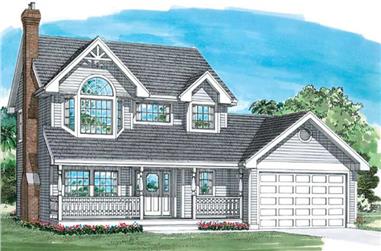 3-Bedroom, 1880 Sq Ft Country Home Plan - 167-1247 - Main Exterior