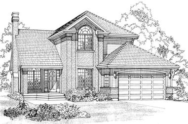 3-Bedroom, 2708 Sq Ft Contemporary House Plan - 167-1250 - Front Exterior