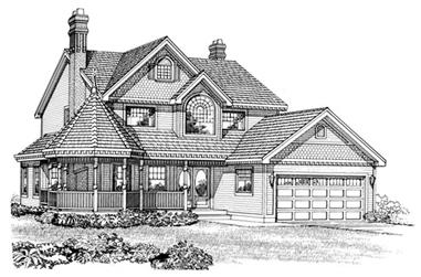 4-Bedroom, 2258 Sq Ft Country Home Plan - 167-1256 - Main Exterior