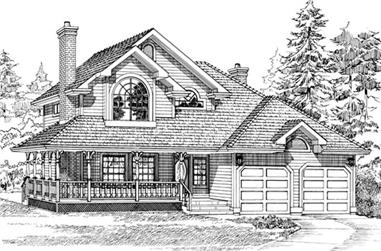 3-Bedroom, 1849 Sq Ft Country Home Plan - 167-1274 - Main Exterior