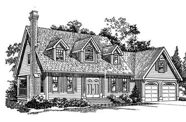 3-Bedroom, 1827 Sq Ft Country Home Plan - 167-1275 - Main Exterior