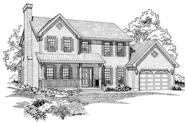 4-Bedroom, 2566 Sq Ft Country House Plan - 167-1280 - Front Exterior