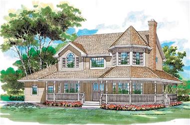 4-Bedroom, 2516 Sq Ft Country House Plan - 167-1281 - Front Exterior