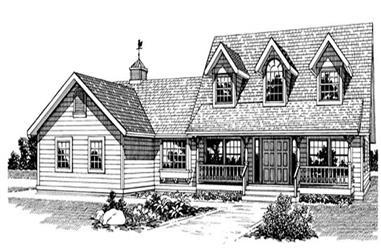 3-Bedroom, 2264 Sq Ft Country House Plan - 167-1285 - Front Exterior