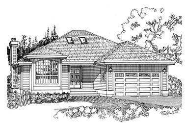 3-Bedroom, 1911 Sq Ft Ranch House Plan - 167-1290 - Front Exterior
