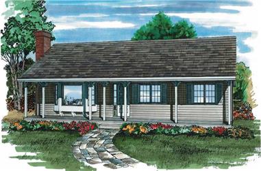 3-Bedroom, 1254 Sq Ft Ranch House Plan - 167-1302 - Front Exterior