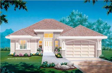 3-Bedroom, 1936 Sq Ft Contemporary Home Plan - 167-1308 - Main Exterior