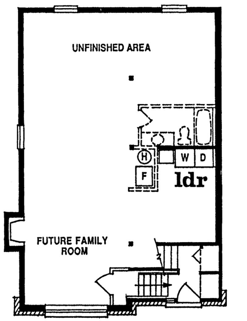 Floor Plan First Story of Small House Plans #167-1310