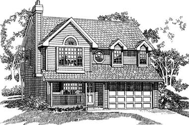 3-Bedroom, 1395 Sq Ft Country Home Plan - 167-1312 - Main Exterior