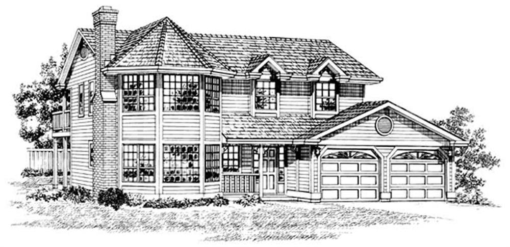 Front elevation of Country home (ThePlanCollection: House Plan #167-1315)