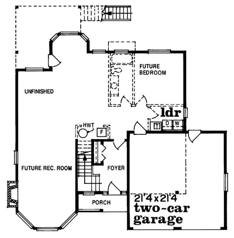 Floor Plan First Story of Country Plan #167-1315