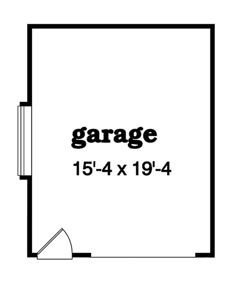 Floor Plan First Story of Garage Plan #167-1316