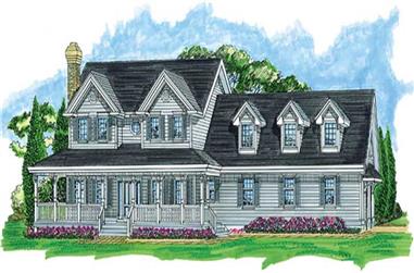 4-Bedroom, 2695 Sq Ft Country Home Plan - 167-1317 - Main Exterior