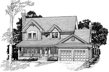 4-Bedroom, 2142 Sq Ft Country Home Plan - 167-1320 - Main Exterior