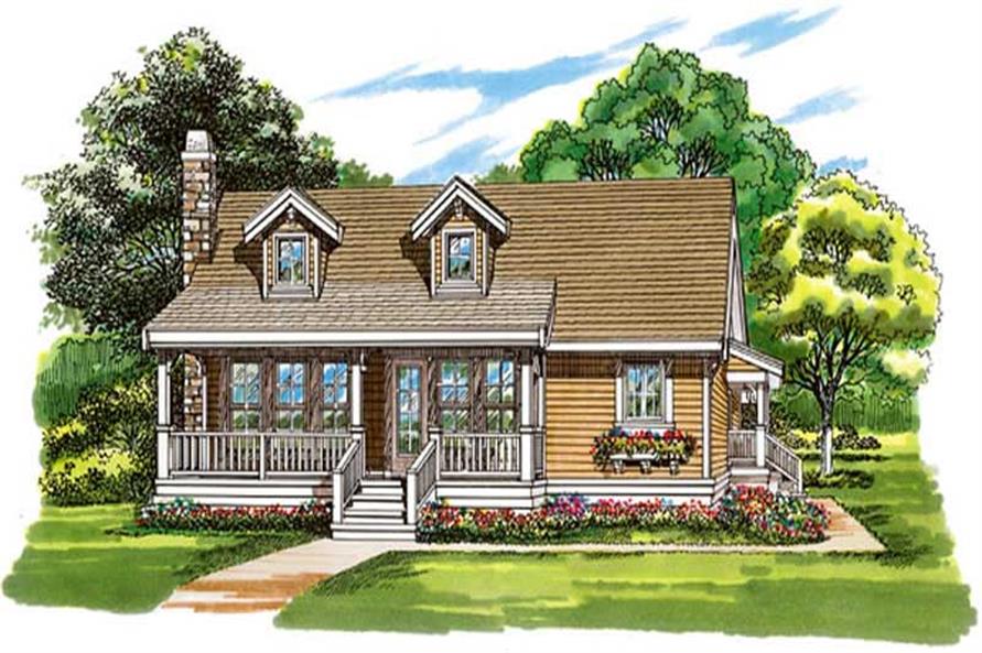 Front elevation of Country home (ThePlanCollection: House Plan #167-1322)