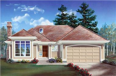 3-Bedroom, 1678 Sq Ft Ranch House Plan - 167-1328 - Front Exterior