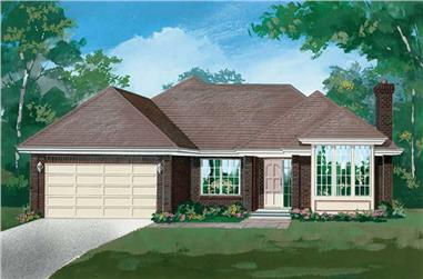 3-Bedroom, 2019 Sq Ft Traditional House Plan - 167-1329 - Front Exterior