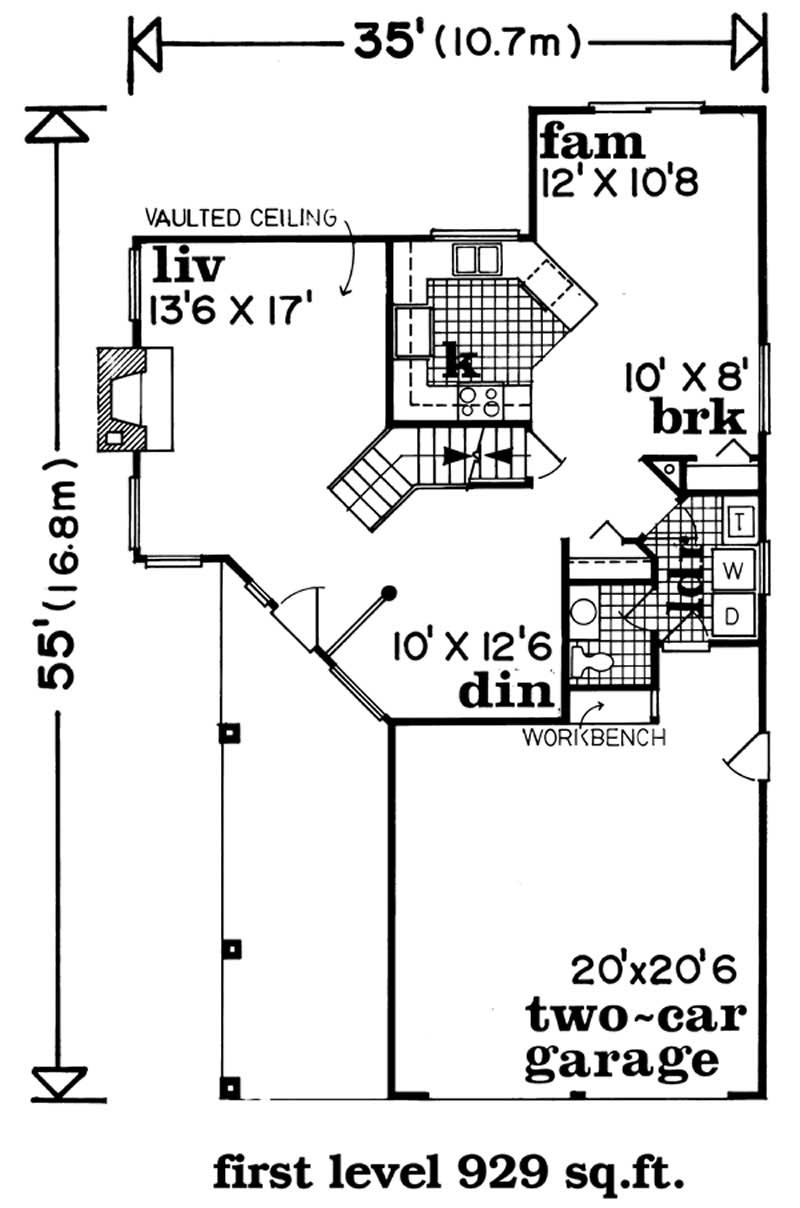Floor Plan First Story of Contemporary Plan #167-1332