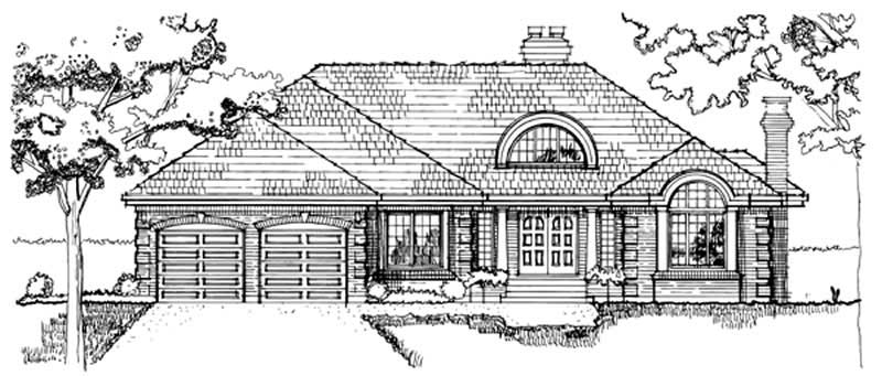 Home Plan Right Elevation of this 3-Bedroom,2561 Sq Ft Plan -167-1342