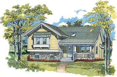 3-Bedroom, 1108 Sq Ft Ranch House Plan - 167-1344 - Front Exterior
