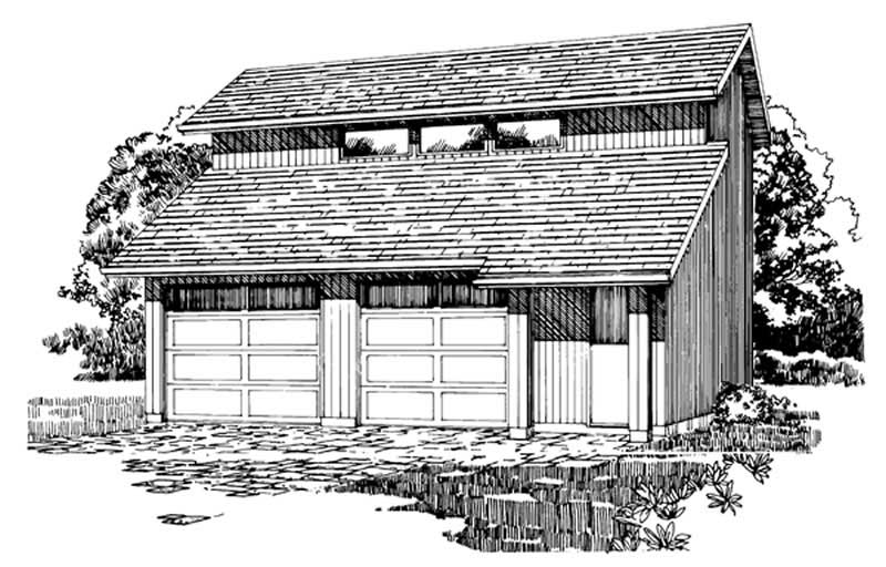 Front View of this 1-Bedroom, 992 Sq Ft Plan - 167-1345