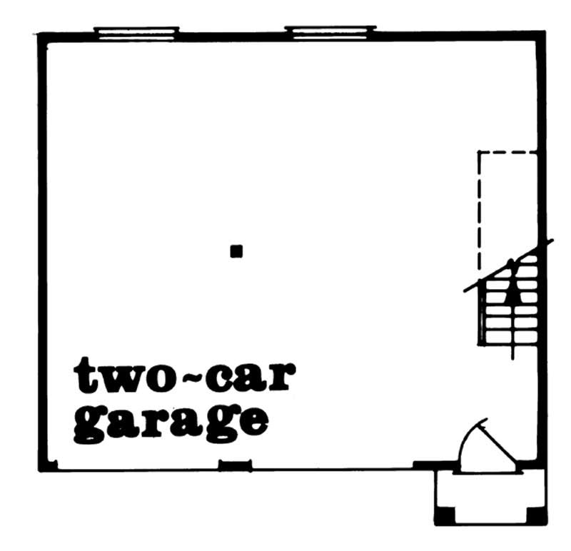Floor Plan First Story of Garage Plan #167-1345