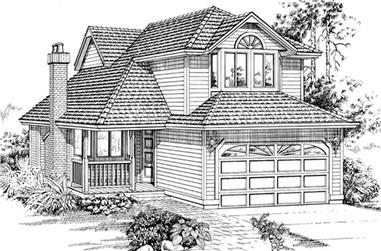 3-Bedroom, 1748 Sq Ft Country House Plan - 167-1361 - Front Exterior