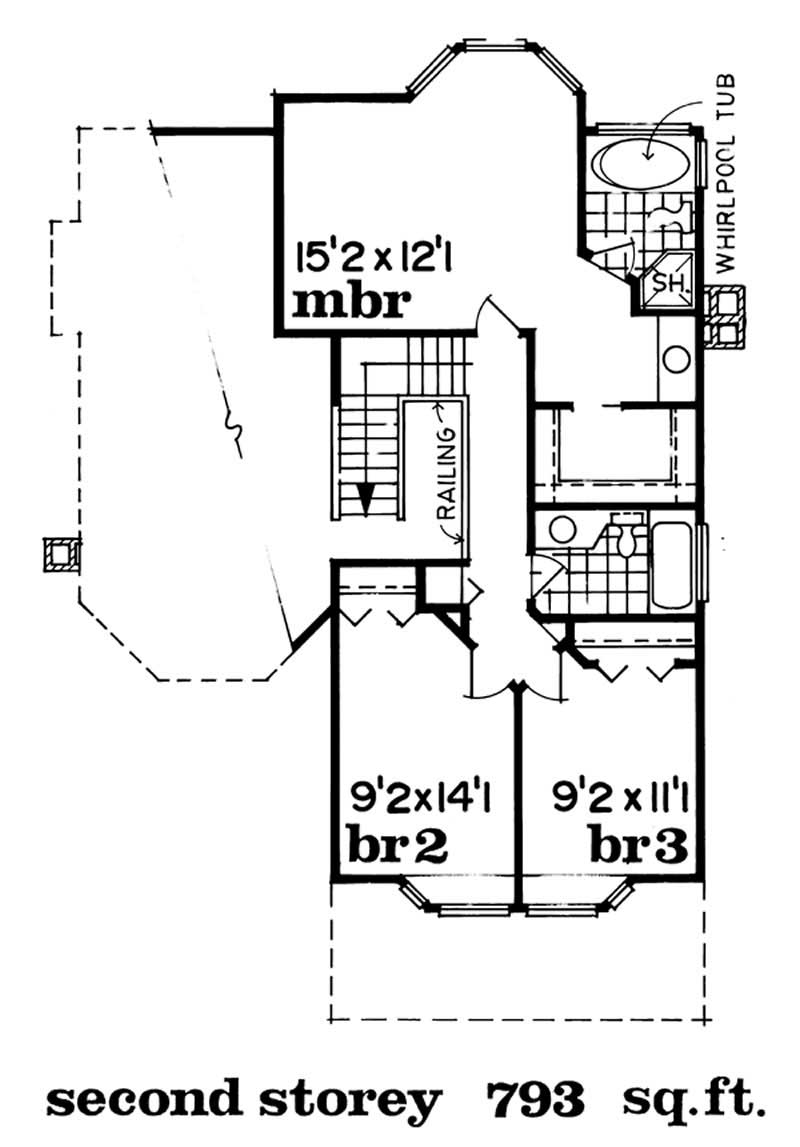 Home Plan Rear Elevation of this 3-Bedroom,1748 Sq Ft Plan -167-1361