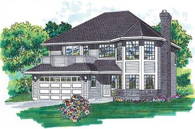 3-Bedroom, 1412 Sq Ft Contemporary House Plan - 167-1363 - Front Exterior
