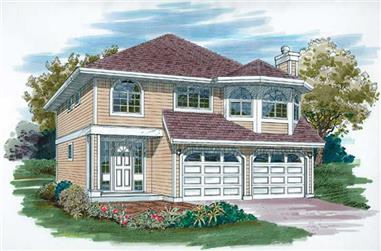3-Bedroom, 1529 Sq Ft Small House Plans - 167-1365 - Front Exterior