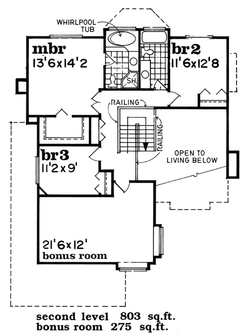 Home Plan Rear Elevation of this 3-Bedroom,2035 Sq Ft Plan -167-1366