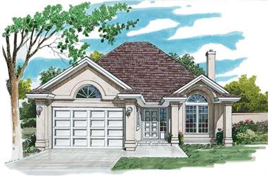 3-Bedroom, 1477 Sq Ft Contemporary House Plan - 167-1373 - Front Exterior