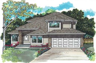 3-Bedroom, 2108 Sq Ft Contemporary House Plan - 167-1377 - Front Exterior