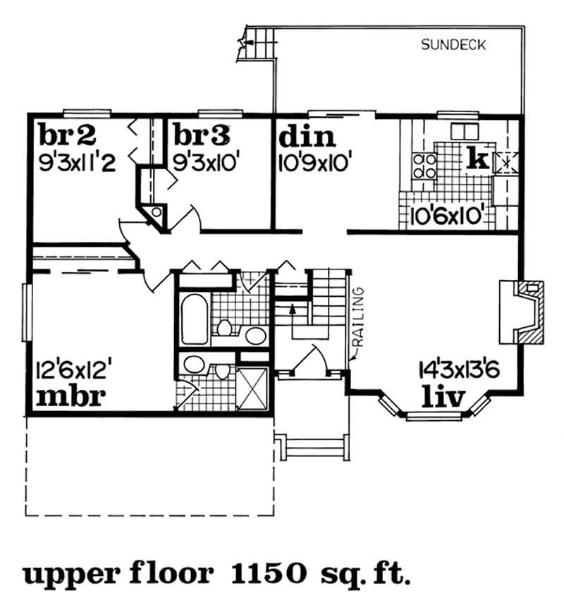  of this 3-Bedroom, 1150 Sq Ft Plan - 167-1380