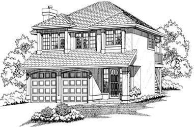 3-Bedroom, 1369 Sq Ft Small House Plans - 167-1382 - Front Exterior