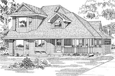 3-Bedroom, 2157 Sq Ft Country House Plan - 167-1389 - Front Exterior