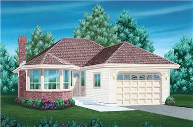 3-Bedroom, 1616 Sq Ft Ranch House Plan - 167-1390 - Front Exterior