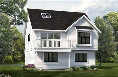1-Bedroom, 773 Sq Ft Garage with Apartment Plan - 167-1395 - Front Exterior