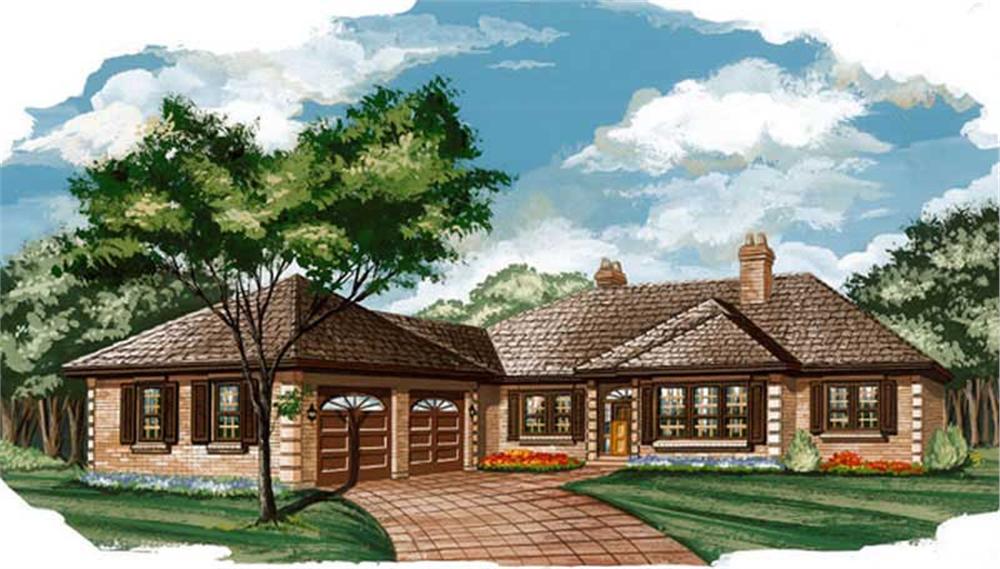 Ranch home (ThePlanCollection: Plan #167-1410)