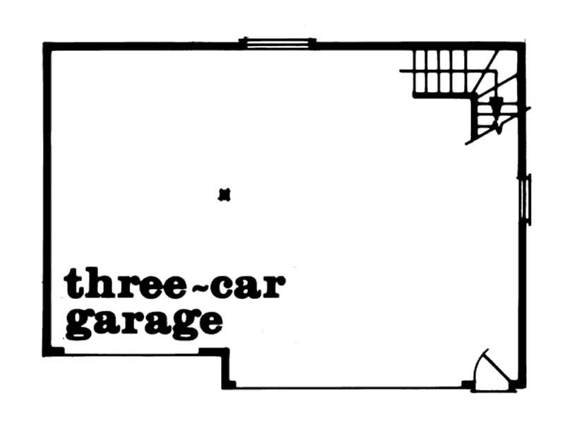 Floor Plan First Story of Garage Plan #167-1419